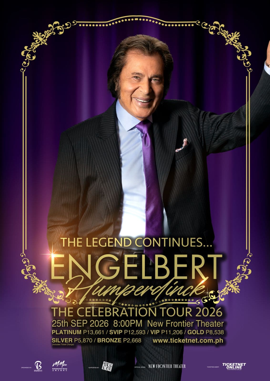 The Legend Continues.. Engelbert Humperdinck The Celebration Tour 2026